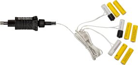 Eliminador De Batería 3 x AA Blanco De Star Trading - Eliminador de pilas para 3 pilas AA con 3 salidas.