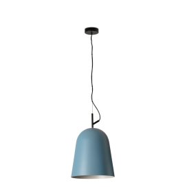 Studio Ø30 Azul Lámpas de techo De Faro Barcelona - Studio es una elegante l&aacute;mpara colgante azul, dise&ntilde;ada por Nahtrang, inspirada en las l&iacute;neas cl&aacute;sicas de los a&ntilde;os 50: una est&eacute;tica atemporal con un toque vintage moderno.
