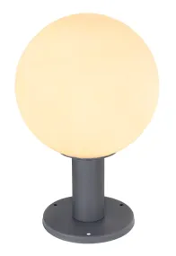 Ossy 38cm Antracita De Globo Lighting - Fabricada en fundición de aluminio color antracita con un elegante interior de cristal opal (Ø 25cm), difunde una luz suave y agradable.