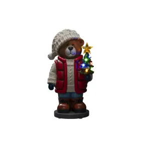 Osito De Peluche Pequeño 38cm Multicolor De Konstsmide - &iexcl;Difunde el esp&iacute;ritu navide&ntilde;o al aire libre o en interiores con este adorable osito de peluche con ropa de invierno!