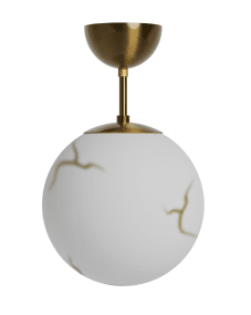 Bellagio Ø25 Latón De By Rydéns - Fabricada en un hermoso cristal marmolado de 25 cm de di&aacute;metro, proporciona una luz suave y agradable.