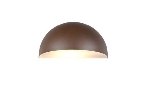 Maas 27cm Marrón oxidado lámpara de exterior De Trio Lighting - Maas es una elegante l&aacute;mpara de pared con una forma suavemente redondeada en un moderno color marr&oacute;n &oacute;xido.