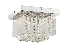 Mathilda 25cm Cromo plafón De Globo Lighting - Dale un toque de lujo y elegancia a tu hogar con la l&aacute;mpara de techo Mathilda.