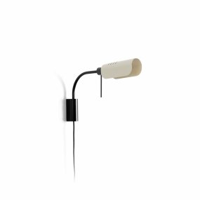 Martinica 47cm Beige lámpara de pared De Faro Barcelona - Martinica es una l&aacute;mpara de pared con brazo ajustable y luz de lectura de estilo cl&aacute;sico y geom&eacute;trico.