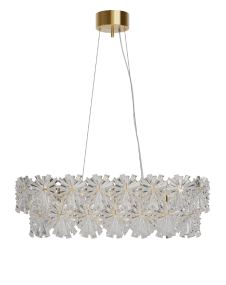 Lorraine 75cm Latón De By Rydéns - El marco de lat&oacute;n pulido le da a la l&aacute;mpara de techo un acabado elegante y atemporal que se adapta a diversos ambientes y estilos de interior.