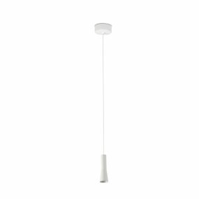 Nina Ø4 Blanco Lámpas de techo De Faro Barcelona - Nina es una l&aacute;mpara colgante blanca con tecnolog&iacute;a LED integrada y un dise&ntilde;o elegante y minimalista.