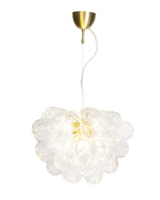 Gross Ø50 Transparente De By Rydéns - Reg&aacute;late lo m&aacute;ximo en lujo y estilo con la l&aacute;mpara de techo Gross &Oslash; 50 cm, una nube flotante de 37 c&uacute;pulas de cristal soplado transparente que se asemejan a &aacute;tomos y emiten un brillo maravilloso.