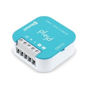 Dimmer empotrado DIM-01 De Plejd - El control es autom&aacute;tico mediante funciones de temporizaci&oacute;n integradas, como un reloj astron&oacute;mico y un reloj semanal, y tambi&eacute;n inal&aacute;mbrico mediante la aplicaci&oacute;n u otros productos Plejd.