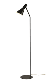 Ceres Negro lámpara de pie De Aneta Lighting - La base plana de la l&aacute;mpara y la elegante pantalla de metal crean una apariencia moderna que se adapta perfectamente a su hogar.