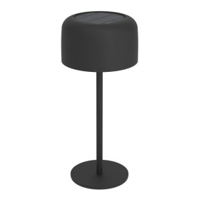Roccanova 30cm Negro lámpara solar De Eglo - Roccanova es una elegante lámpara de mesa que funciona con energía solar y que combina forma y función para uso en interiores y exteriores.