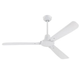 Urban Gale Ø132 Blanco De Westinghouse - El ventilador silencioso (52 dB) está impulsado por un motor de acero al silicio con dos condensadores y proporciona una potente circulación de aire, que puede funcionar en sentido antihorario para enfriar en verano y en sentido horario para hacer circular aire caliente en invierno.