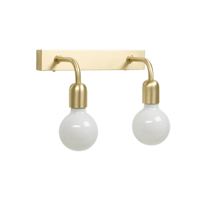 Regal 37cm Latón cepillado lámpara de baño De Belid - Este modelo est&aacute; dise&ntilde;ado para 2 fuentes de luz y el car&aacute;cter de la l&aacute;mpara cambia seg&uacute;n la fuente de luz.