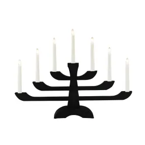Candelabra 7 Lights Negro De Konstsmide - Viene con un cable blanco de 1,7 m, interruptor de encendido y enchufe.