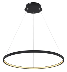 Ralph Ø60 Negro Lámpas de techo De Globo Lighting - Den moderna, runda takpendeln Ralph i mattsvart &auml;r en stilren blickf&aring;ngare i ditt hem.