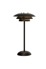 Epsilon 37cm Negro portátil De Aneta Lighting - Epsilon es una elegante l&aacute;mpara de mesa port&aacute;til para interiores con un dise&ntilde;o atemporal y un regulador t&aacute;ctil discretamente fijado a la base.