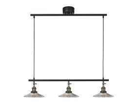 Cobble 82cm Negro Lámpas de techo De Cottex - La altura es regulable y la lámpara se puede suspender del techo hasta una altura máxima de 123 cm.
