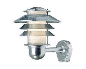 Alefors acero galvanizado lámpara de exterior De Westal - El panel trasero está equipado con dos entradas y salidas y un bloque de terminales de conexión rápida para una fácil instalación.