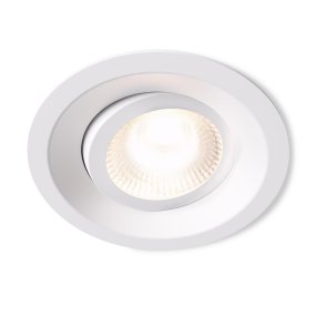 Downlight DWN-01 orientable Blanco De Plejd - La fuente de luz de la l&aacute;mpara empotrada Tilt se puede inclinar lateralmente para variar la iluminaci&oacute;n de la habitaci&oacute;n.