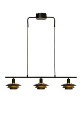 Epsilon 86cm Negro Lámpas de techo De Aneta Lighting - EPSILON es la clásica lámpara de techo que adquiere un estilo más moderno con sus tres pantallas más pequeñas.