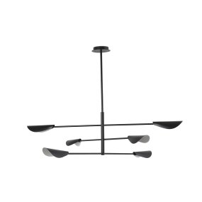 Liggera Ø137 Negro De Faro Barcelona - Liggera es una elegante l&aacute;mpara colgante con un dise&ntilde;o minimalista y lineal, inspirada en el minimalismo tradicional japon&eacute;s.
