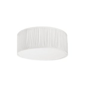 Stella Ø45 Blanquecino plafón De PR Home - Lámpara de techo clásica y elegante con aspecto de seda arrugada, forrada con tela de algodón.