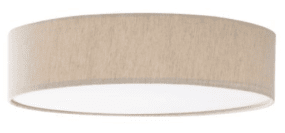 Conny Ø50 Beige plafón De Globo Lighting - Sk&auml;rmen i beige och den vita bottenplattan skapar ett fint och bl&auml;ndfritt ljus i rummet.