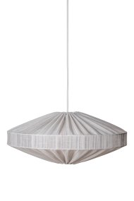 Alba Raya Pantalla S/Colgante Ø58 Blanco De Alde & Lind - La elegante raya de la tela le da a la pantalla Alba un aspecto sofisticado y elegante.