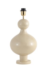 Fiona 40cm Blanco cremoso base de lámpara De Alde & Lind - Su forma clásica y ligeramente redondeada armoniza a la perfección con la superficie brillante tipo esmalte, otorgándole a la lámpara un aspecto moderno y sofisticado.