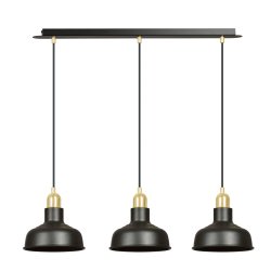Ibor 72cm Negro Lámpas de techo De Emibig Lighting - La lámpara cuenta con pantallas metálicas abiertas, lo que le permite iluminar eficazmente incluso habitaciones grandes.