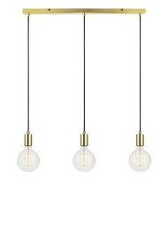 Sky 68cm Latón Lámpas de techo De Markslöjd - Lámpara de techo con tres cables revestidos de tejido de la serie Sky.