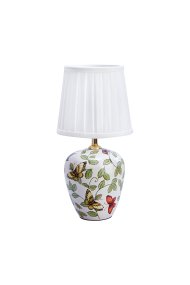 Mansion 33cm Multicolor lámpara de mesa De Markslöjd - Esta encantadora lámpara de mesa con su base pintada a mano decorada con flores y mariposas añadirá un toque romántico y clásico a tu hogar.