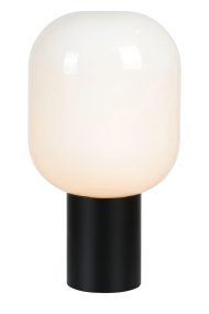 Brooklyn 44cm Negro lámpara de mesa De Markslöjd - La pantalla deja pasar una luz agradable que no deslumbra.