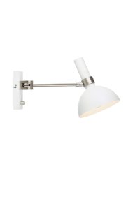 Larry 40cm Blanco lámpara de pared De Markslöjd - Con su regulador de intensidad incorporado y la capacidad de girar 180 grados hacia la izquierda y hacia la derecha, ofrece m&aacute;xima flexibilidad e iluminaci&oacute;n atmosf&eacute;rica.