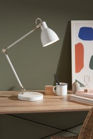 House 62cm Blanco lámpara de escritorio De Markslöjd - House es una lámpara de escritorio elegante y práctica, perfecta para la oficina o el estudio.