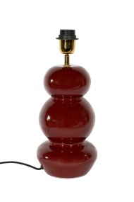 Becca 36cm Rojo oscuro base de lámpara De Alde & Lind - Becca es una base de lámpara decorativa de metal en un intenso color rojo con un acabado brillante tipo esmalte.