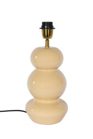 Becca 36cm Beige base de lámpara De Alde & Lind - Becca es una base de lámpara decorativa de metal en un suave tono beige con un acabado brillante tipo esmalte.