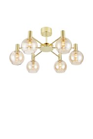 Ambra Ø75 Latón De Markslöjd - Ambra es una l&aacute;mpara de techo grande e imponente con estructura de efecto lat&oacute;n.