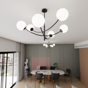 Hunter Ø90 En blanco y negro Lámpas de techo De Emibig Lighting - La l&aacute;mpara queda especialmente bien encima de una mesa o de una encimera de cocina, donde crea una atm&oacute;sfera &uacute;nica y acogedora.