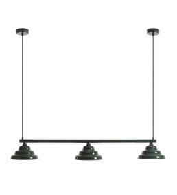 Wave 106cm Verde oscuro Lámpas de techo De Artera - Los brazos metálicos ondulados en tono verde oscuro proporcionan una hermosa distribución de la luz hacia abajo y, por lo tanto, son perfectos para colgar sobre la mesa del comedor o la encimera de la cocina.