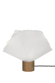 Tropez 35cm Roble/blanco lámpara de mesa De Globen Lighting - Tropez es una lámpara de mesa artesanal de papel maché.