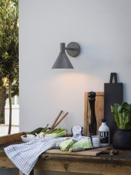 MiniTripp Gris lámpara de exterior De PR Home - Con portal&aacute;mparas E27, adecuado para su uso tanto con bombillas incandescentes convencionales como con fuentes de luz LED m&aacute;s nuevas, m&aacute;x.