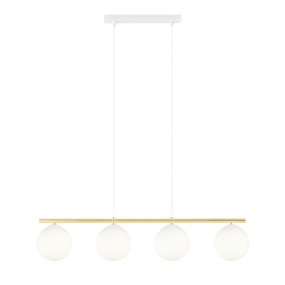Allora 85cm Blanco Lámpas de techo De Emibig Lighting - La forma sutil y suave junto con los elegantes detalles dorados le dan a la l&aacute;mpara un aspecto &uacute;nico y caracter&iacute;stico.
