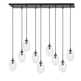 Astral 100cm Transparente Lámpas de techo De Emibig Lighting - Esta moderna l&aacute;mpara tiene una forma de pantalla &uacute;nica, elegante y estilizada, que a&ntilde;ade encanto y car&aacute;cter a la habitaci&oacute;n.