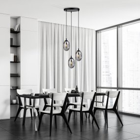 Astral Ø40 Color humo Lámpas de techo De Emibig Lighting - Esta moderna l&aacute;mpara tiene una forma de pantalla &uacute;nica, elegante y estilizada, que a&ntilde;ade encanto y car&aacute;cter a la habitaci&oacute;n.