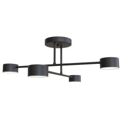 Halo Ø60 Negro plafón De Emibig Lighting - Su forma esbelta y su metal con recubrimiento en polvo le dan a la lámpara un aspecto único que se adapta perfectamente a los hogares modernos.