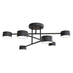 Halo Ø60 Negro plafón De Emibig Lighting - Su forma esbelta y su metal con recubrimiento en polvo le dan a la lámpara un aspecto único que se adapta perfectamente a los hogares modernos.