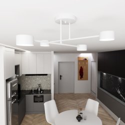 Halo Ø60 Blanco plafón De Emibig Lighting - Su forma esbelta y su metal con recubrimiento en polvo le dan a la l&aacute;mpara un aspecto &uacute;nico que se adapta perfectamente a los hogares modernos.