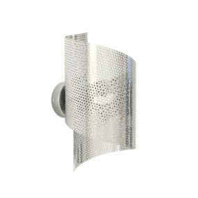 Spiral 30cm Cromo lámpara de pared De Emibig Lighting - Perfecto para iluminar escaleras, pasillos y vest&iacute;bulos de entrada, pero tambi&eacute;n como iluminaci&oacute;n adicional atmosf&eacute;rica en la sala de estar o el dormitorio.