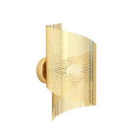 Spiral 30cm Oro lámpara de pared De Emibig Lighting - Perfecto para iluminar escaleras, pasillos y vest&iacute;bulos de entrada, pero tambi&eacute;n como iluminaci&oacute;n adicional atmosf&eacute;rica en la sala de estar o el dormitorio.