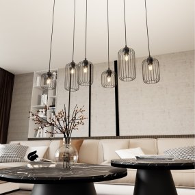 Vander 115cm Negro Lámpas de techo De Emibig Lighting - Coloca la sugerencia encima de la mesa del comedor o de la encimera de la cocina.